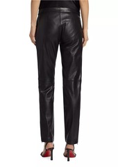 Alberta Ferretti Straight-Leg Sheep Leather Pants