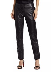 Alberta Ferretti Straight-Leg Sheep Leather Pants