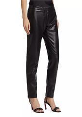 Alberta Ferretti Straight-Leg Sheep Leather Pants