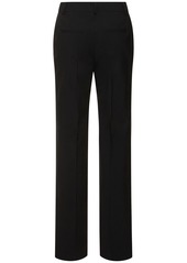 Alberta Ferretti Stretch Wool Straight Pants