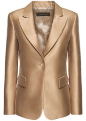 Alberta Ferretti Tailored Satin Single Breast Jacket