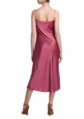 Alberta Ferretti Twisted Silk-Blend Midi-Dress