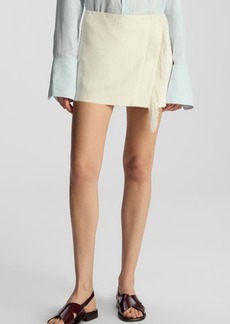 A.L.C. A. L.C. Kelley Linen Blend Wrap Miniskirt