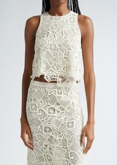 A.L.C. A. L.C. Lena Sleeveless Lace Crop Top