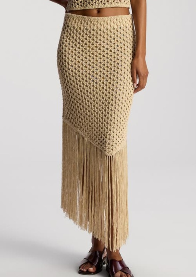 A.L.C. A. L.C. Leona Asymmetric Fringe Crochet Skirt