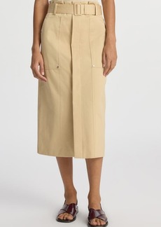 A.L.C. A. L.C. Maia Belted Cotton Midi Skirt