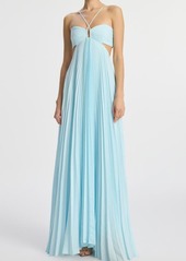 A.L.C. A. L.C. Moira Pleated Halter Maxi Dress