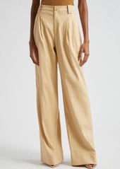 A.L.C. A. L.C. Tommy II High Waist Wide Leg Linen Blend Pants