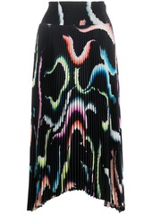 A.L.C. abstract print pleated skirt