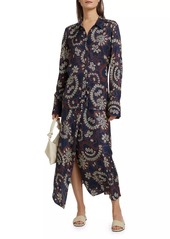 A.L.C. Aiden Paisley Long-Sleeve Blouse