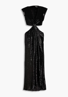 A.L.C. - Alexis cutout sequined tulle midi dress - Black - US 4