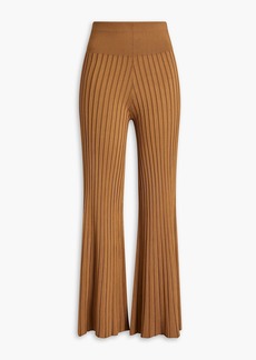 A.L.C. - Astrid ribbed-knit flared pants - Brown - XS