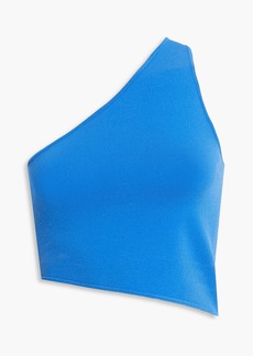 A.L.C. - Colby one-shoulder asymmetric stretch-jersey top - Blue - L