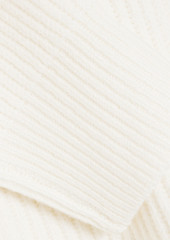 A.L.C. - Eliza ribbed merino wool-blend peplum sweater - White - XS