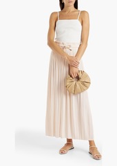 A.L.C. - Everly plissé-woven maxi skirt - Pink - US 4