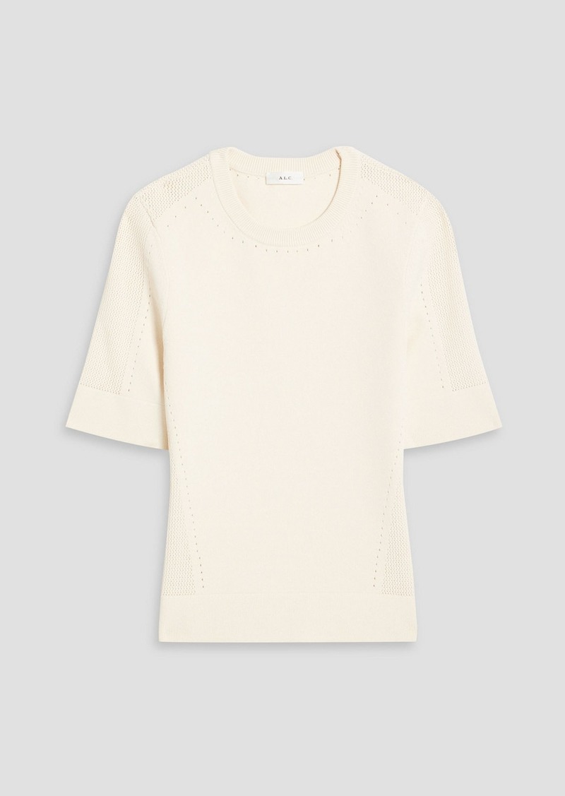 A.L.C. - Nash pointelle-knit top - White - XS