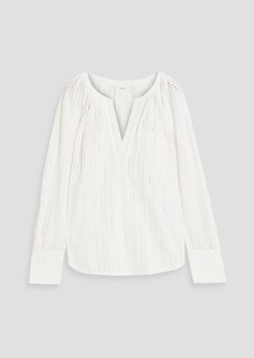 A.L.C. - Nomad pleated broderie anglaise top - White - US 0