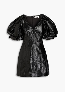 A.L.C. - Park crinkled faux leather mini dress - Black - US 0