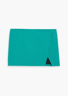 A.L.C. - Rylee wrap-effect twill mini skirt - Green - US 6