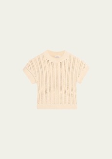 A.L.C. Amalie Short-Sleeves Open-Knit Top