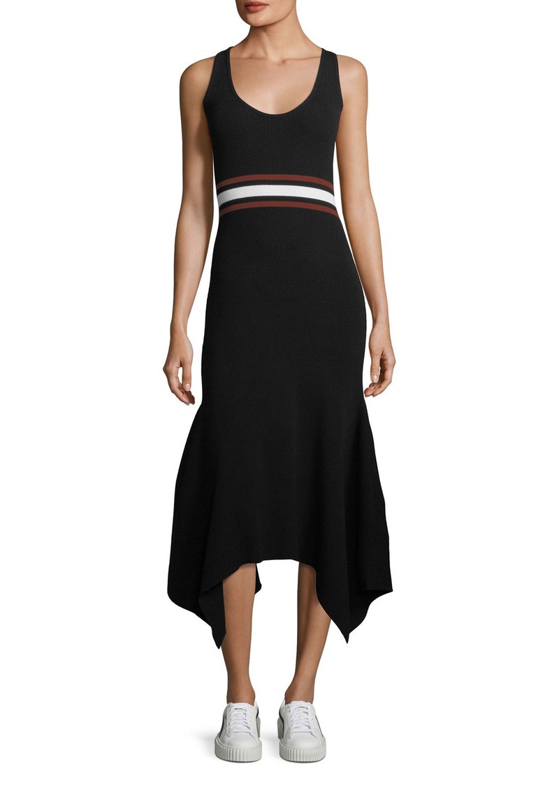 A.L.C. Anders Scoop-Neck Sleeveless Fitted Handkerchief-Hem Dress
