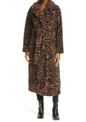 A.L.C. Anderson Faux Fur Coat in Brown/Black at Nordstrom