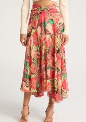 A.L.C. Ariella Print Silk Maxi Skirt in Bronze/Agave Multi at Nordstrom Rack