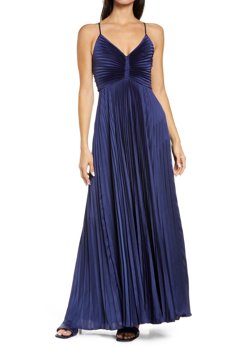 A.L.C. Aries Pleated Dress in Riviera at Nordstrom