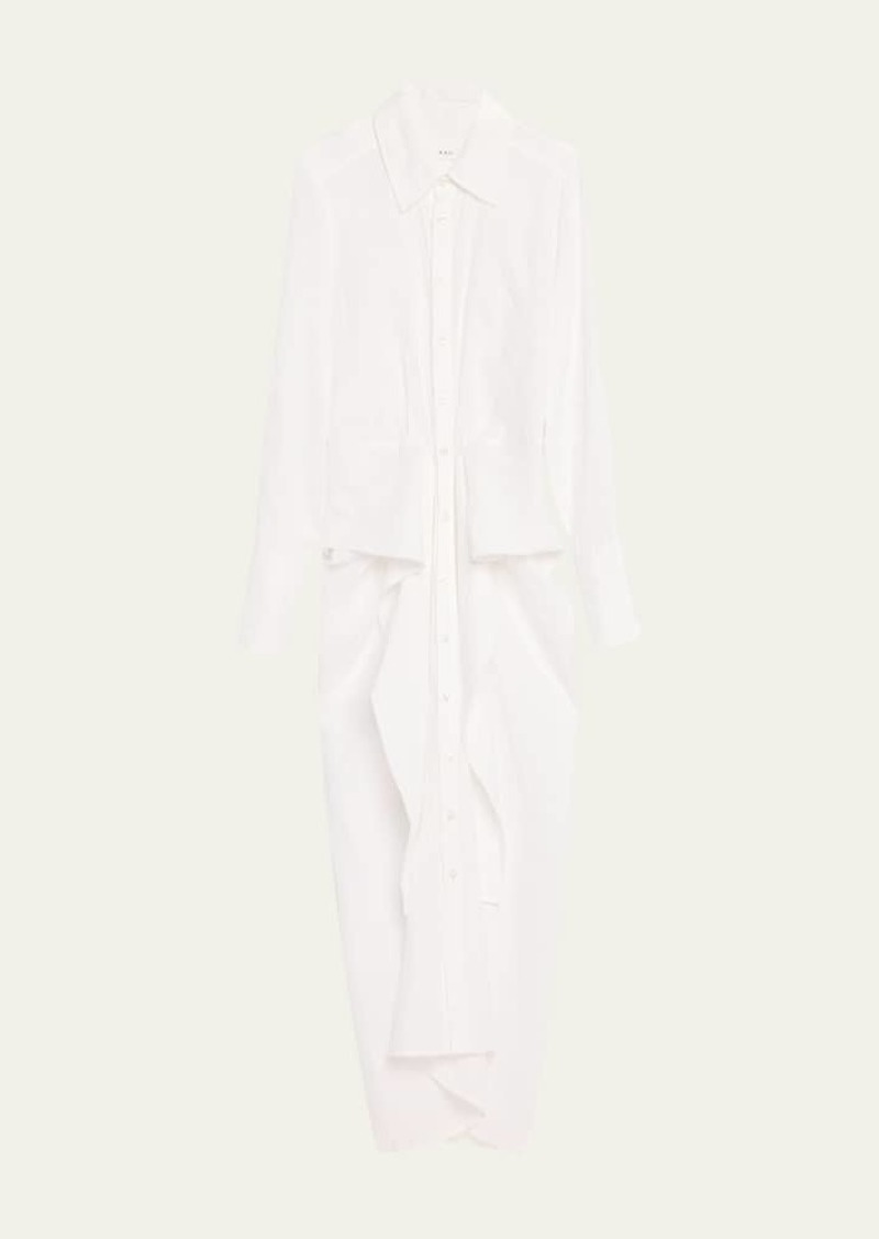 A.L.C. Carson Draped Linen Shirtdress