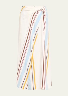 A.L.C. Clara Stripe Wrap Skirt