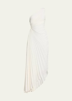 A.L.C. Delfina One-Shoulder Cut-Out Side Gathered Dress