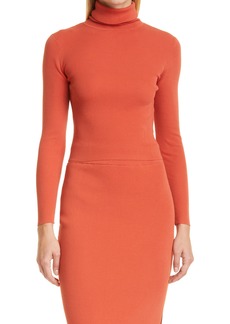 A.L.C. Eberly Ribbed Cotton Turtleneck Sweater in Mecca Orange at Nordstrom