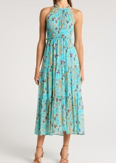 A.L.C. Elara Silk Halter Dress in Grotto Multi at Nordstrom Rack