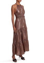 A.L.C. Elara Tiered Sleeveless Dress in Bitter Chocolate/Gold/Silver at Nordstrom