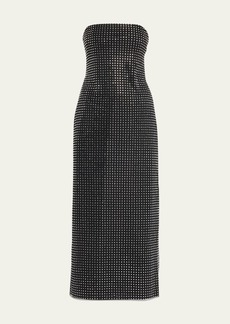 A.L.C. Elizabeth Strapless Rhinestone-Embellished Midi Dress