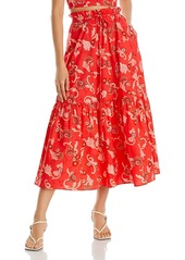 A.l.c. Francis Cotton Printed Midi Skirt