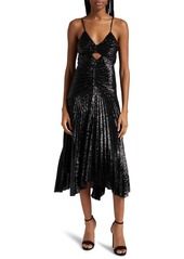 A.L.C. Lou Sequin Pleated Cutout Midi Dress in Black at Nordstrom Rack