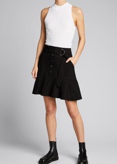 A.L.C. Miley Belted Flounce Skirt