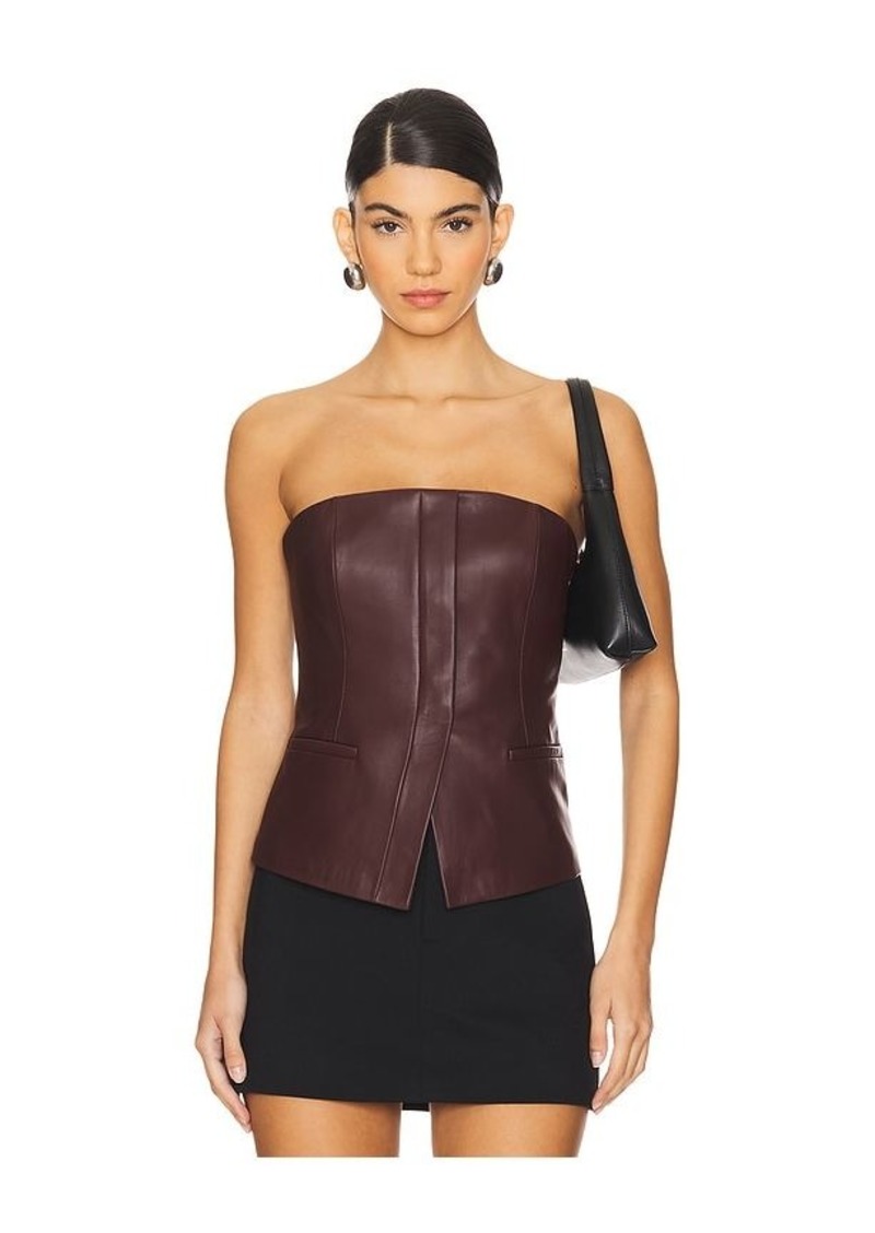 A.L.C. Renee Leather Top