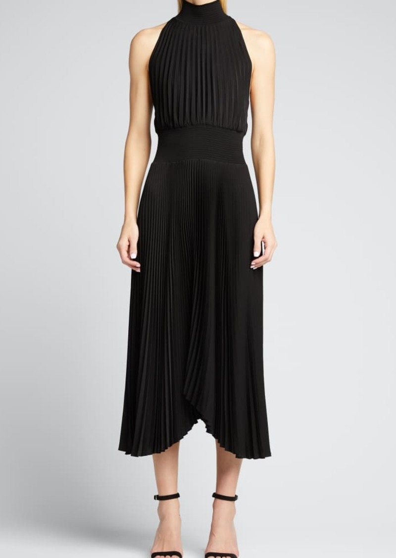 A.L.C. Renzo Pleated Halter Dress