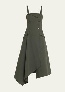 A.L.C. Scarlett Sleeveless Button-Front Midi Dress