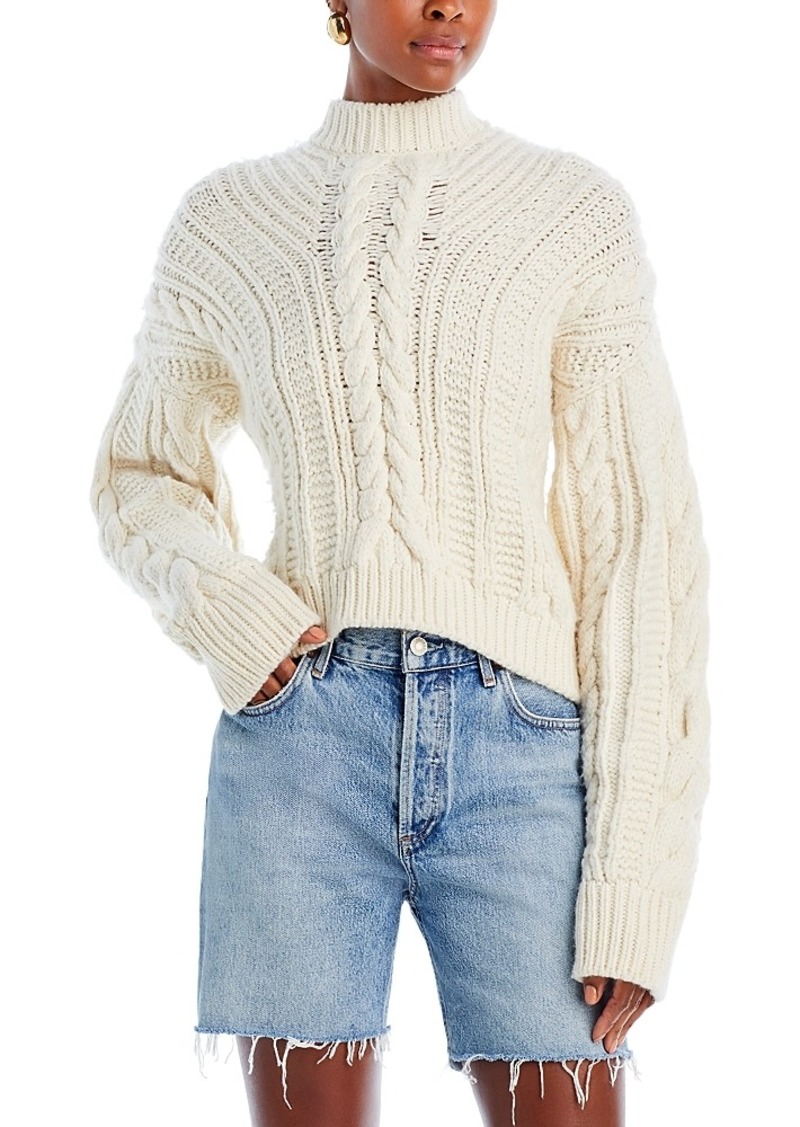 A.l.c. Shelby Lace Up Merino Wool Sweater