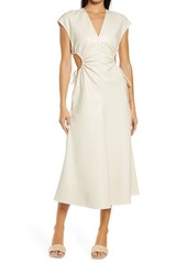 A.L.C. Syna Cutout Waist Faux Leather Dress in Glace at Nordstrom