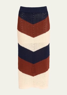 A.L.C. Tia Crochet Midi Skirt