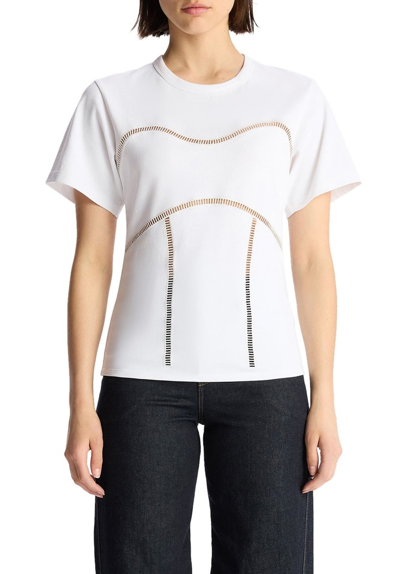 A.L.C. Wes Ladder Stitch T-Shirt in White at Nordstrom Rack