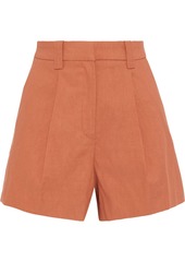 A.l.c. Woman + Petra Flannery Huxley Linen-blend Shorts Tan