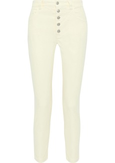 A.L.C. - Aiden cotton-blend twill skinny pants - Yellow - US 8