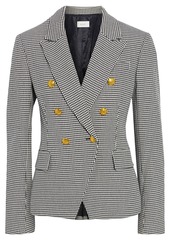 A.l.c. Woman Alton Double-breasted Houndstooth Cotton-blend Blazer Black