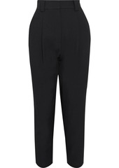 A.l.c. Woman Colin Cropped Pleated Twill Tapered Pants Black