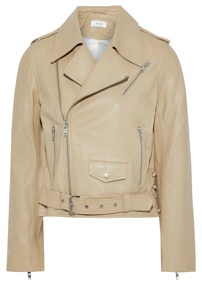 ecru leather jacket